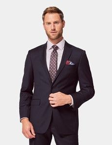 Classic Fit Navy Twill Suit
