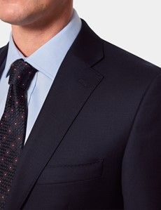Classic Fit Navy Twill Suit