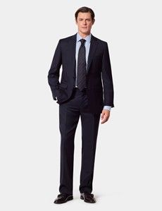 Classic Fit Navy Twill Suit