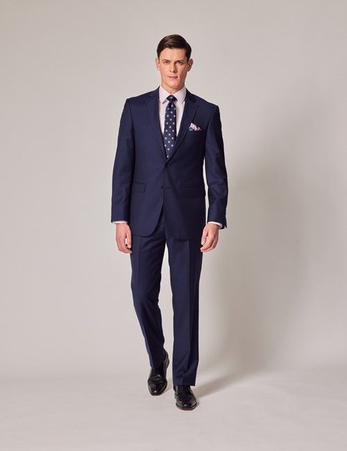 Dark Blue Twill Weave Classic Suit