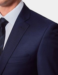 Classic Fit Dark Blue Twill Suit