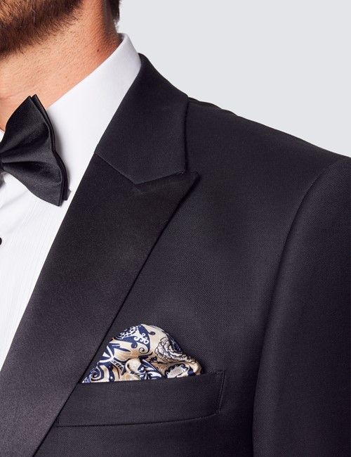 Black Wool Classic Fit Dinner Suit-preview