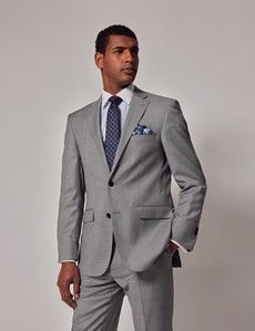 Light Grey Twill Classic Suit Jacket-preview3