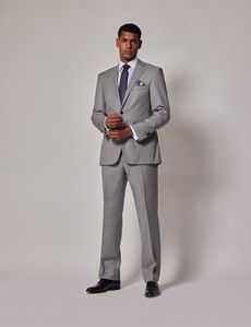 Light Grey Twill Classic Suit Jacket-preview7