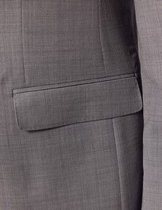 Classic Fit Light Grey Twill Suit Jacket-preview2