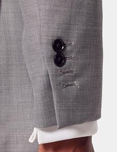 Classic Fit Light Grey Twill Suit Jacket-preview6