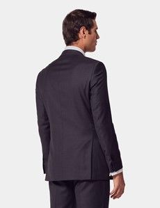 Slim Fit Dark Charcoal Twill Suit Jacket-preview4