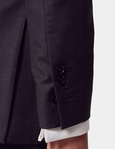 Slim Fit Dark Charcoal Twill Suit Jacket-preview6