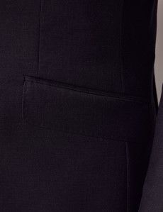 Dark Charcoal Grey Twill Weave Double Breasted Slim Suit-preview3