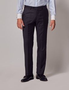 Dark Charcoal Grey Twill Weave Double Breasted Slim Suit-preview7