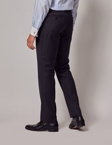 Dark Charcoal Grey Twill Weave Double Breasted Slim Suit-preview9