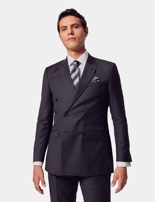 Slim Fit Dark Charcoal Twill Suit