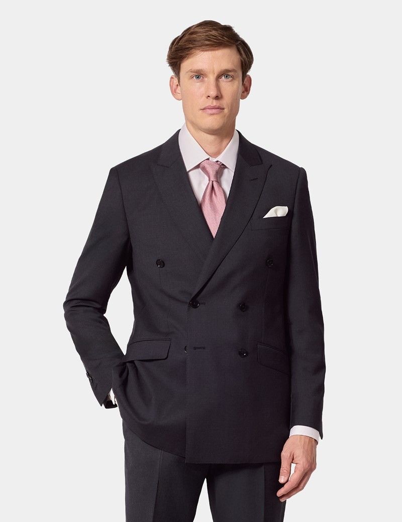 Slim Fit Dark Charcoal Twill Suit