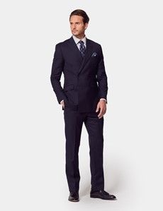 Slim Fit Navy Twill Suit