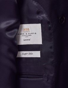 Slim Fit Navy Twill Suit