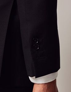 Black Twill Slim Suit Jacket-preview6