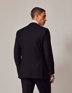 Black Twill Slim Suit Jacket-preview4