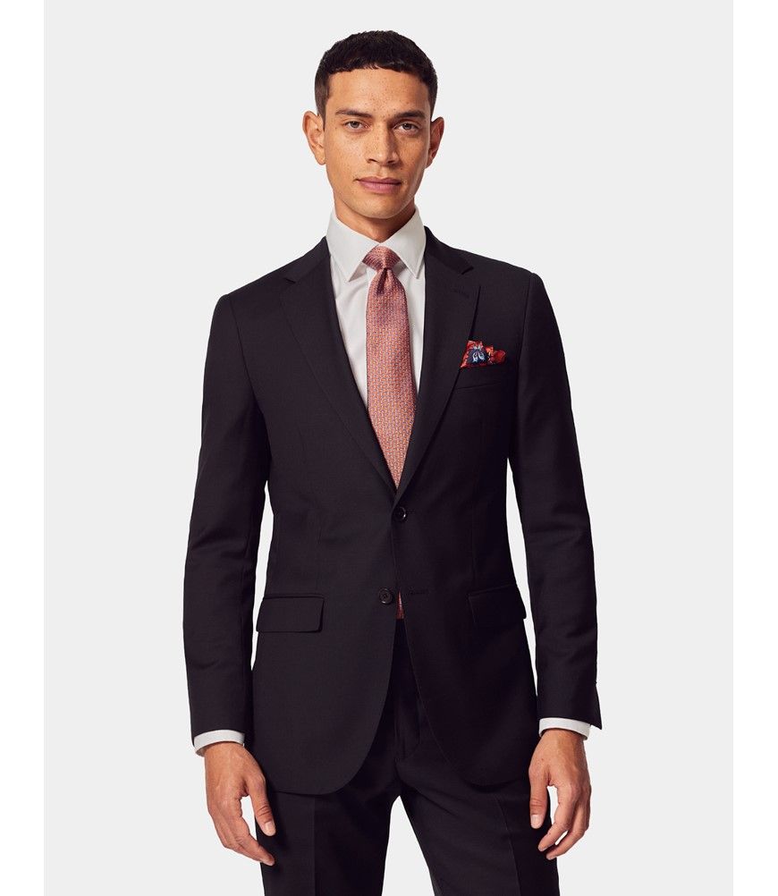 Men's Black Twill Slim Fit Suit Jacket | Hawes & Curtis