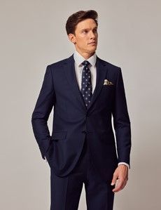 Dark Blue Twill Slim Suit Jacket-preview7