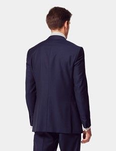 Slim Fit Dark Blue Twill Suit Jacket-preview4