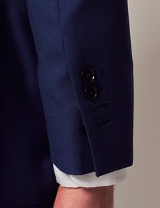 Royal Blue Twill Slim Suit Jacket-preview7