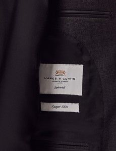 Charcoal Twill Slim Suit Jacket-preview3