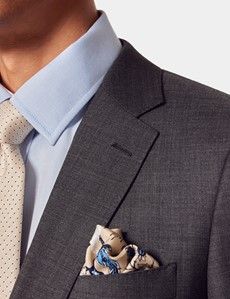 Slim Fit Charcoal Twill Suit Jacket-preview1