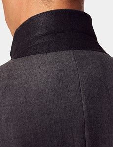 Slim Fit Charcoal Twill Suit Jacket-preview5
