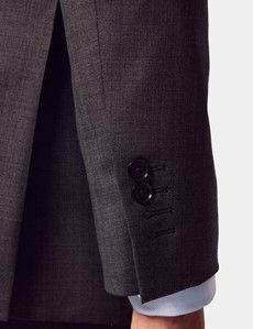 Slim Fit Charcoal Twill Suit Jacket-preview6