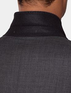 Slim Fit Charcoal Twill Suit Jacket-preview4