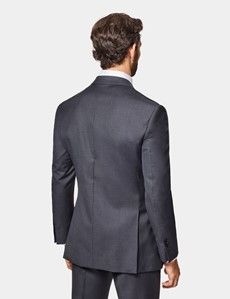 Slim Fit Charcoal Twill Suit Jacket