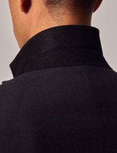 Dark Charcoal Twill Slim Suit Jacket-preview5