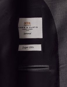 Mid Grey Twill Slim Suit Jacket-preview3