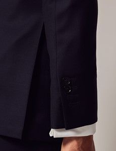 Navy Twill Slim Suit Jacket-preview5