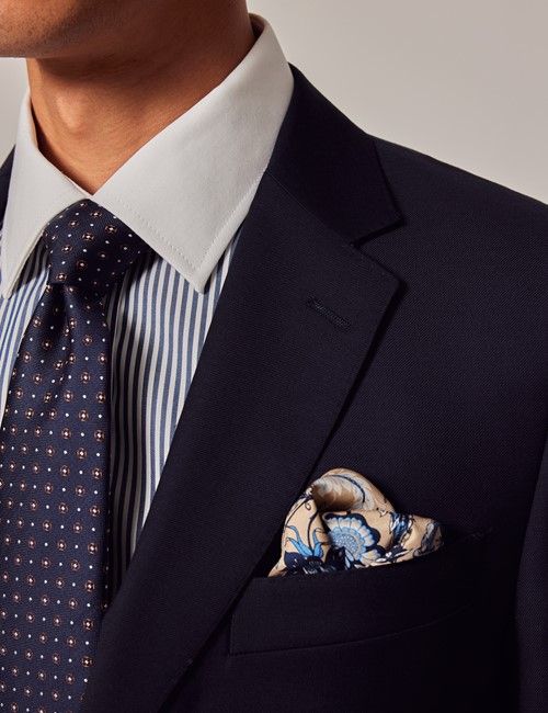 Navy Twill Slim Suit Jacket-preview