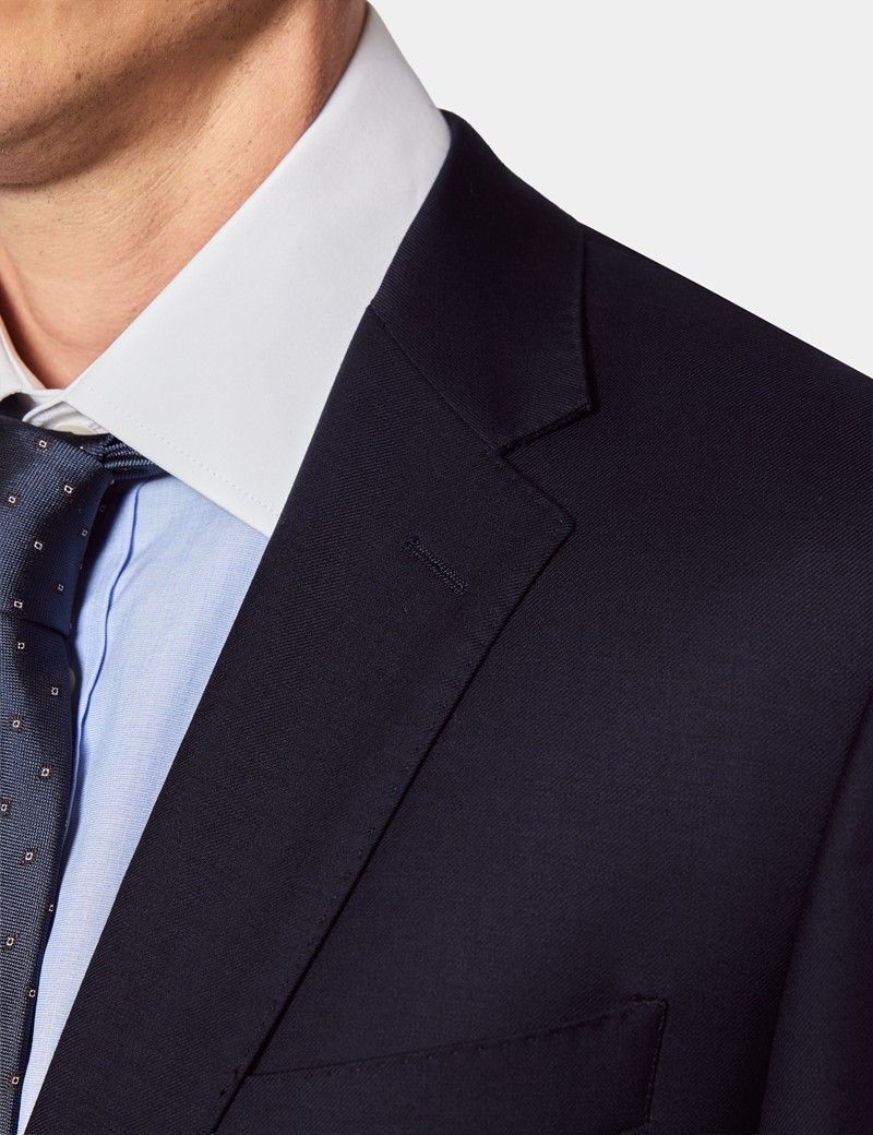 Slim Fit Navy Twill Suit Jacket thumbnail 8