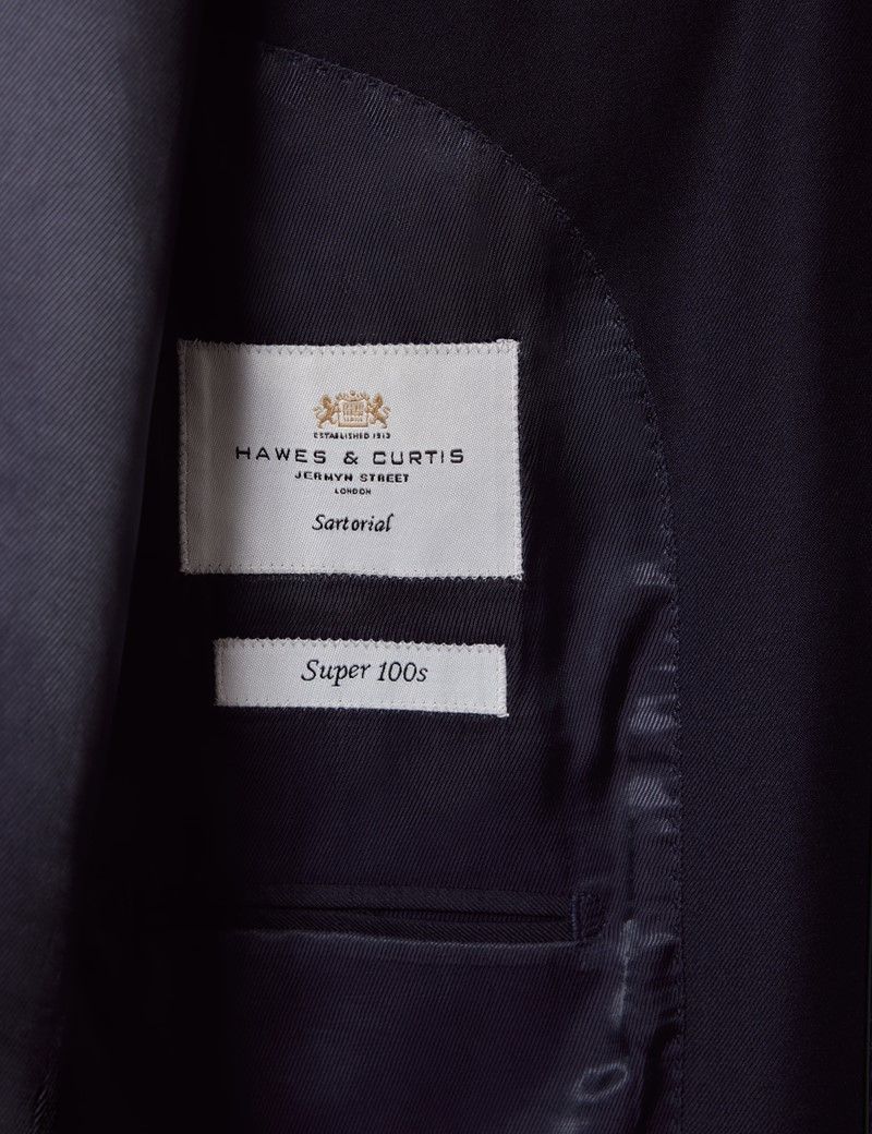Slim Fit Navy Twill Suit Jacket thumbnail 2