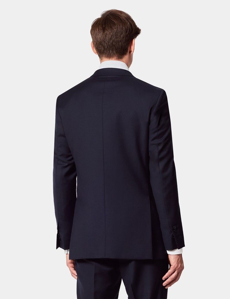 Slim Fit Navy Twill Suit Jacket thumbnail 3