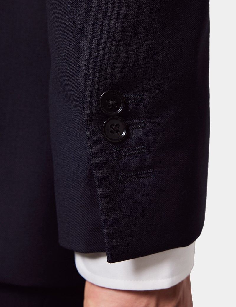 Slim Fit Navy Twill Suit Jacket thumbnail 4