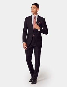 Slim Fit Black Twill Suit-preview2