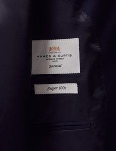 Dark Blue Twill Wool Slim Fit Suit-preview4