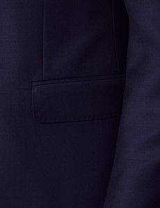Dark Blue Twill Wool Slim Fit Suit-preview3