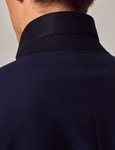 Dark Blue Twill Wool Slim Fit Suit-preview5