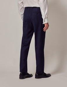 Dark Blue Twill Wool Slim Fit Suit-preview9