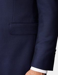 Slim Fit Dark Blue Twill Suit