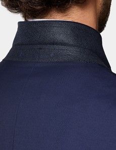 Slim Fit Dark Blue Twill Suit