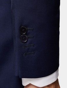 Slim Fit Dark Blue Twill Suit