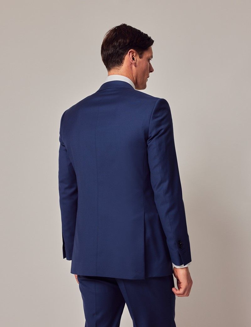 Classy Royal Blue Gorgeous Plaid Slim Fit Formal Men Suits