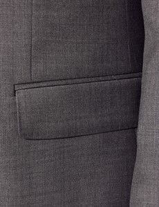 Men's Mid Grey 2 Piece Twill Slim Fit Suit | Hawes and Curtis