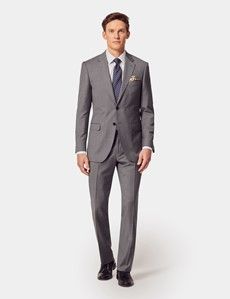 Slim Fit Mid Grey Twill Suit-preview2